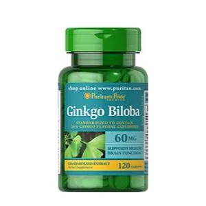 Puritans pride Ginkgo Biloba Standardized Extract 60mg by 120 tablets