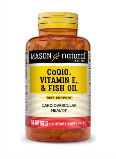 Mason natural CoQ10 Vitamin E, & Fish Oil by 60 softgel