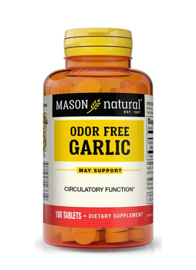 Mason natural Garlic Odor Free by 100 tablets