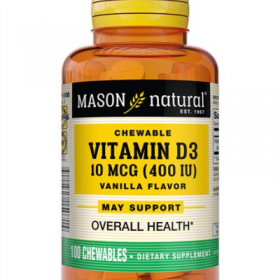 Mason natural Chewable Vitamin D3 10 MCG (400IU)  by 100 chewables