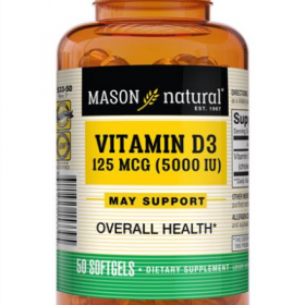 Mason Natural Vitamin D3 125 MCG (5000IU)