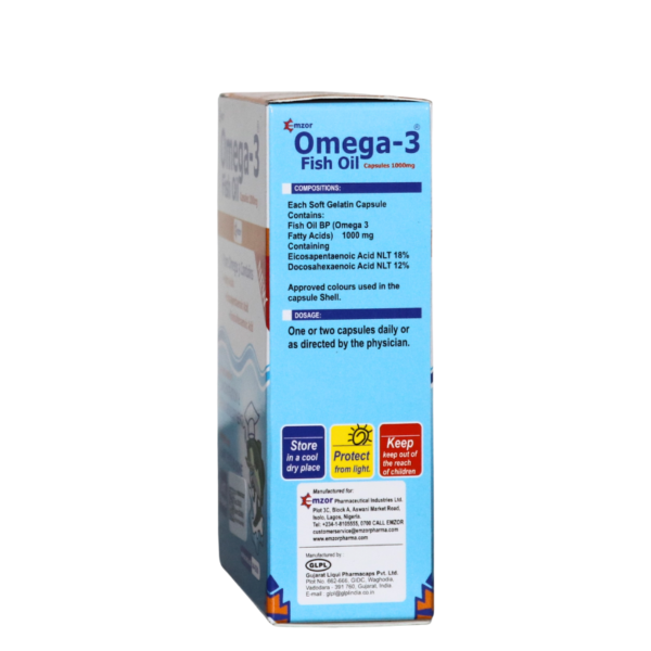 Emzor Omega-3 Fish Oil Capsules