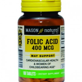 MASON NATURAL FOLIC ACID 400MCG BY 100 TABLETS