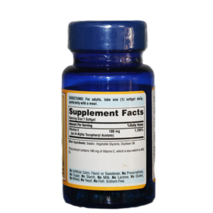 Puritan’s Pride Vitamin E-180mg (400 IU) 50 Rapid Release Soft Gels - Image 2