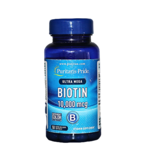 Puritan’s Pride Ultra Mega Biotin 10,000mcg 50 Rapid Release Soft Gels