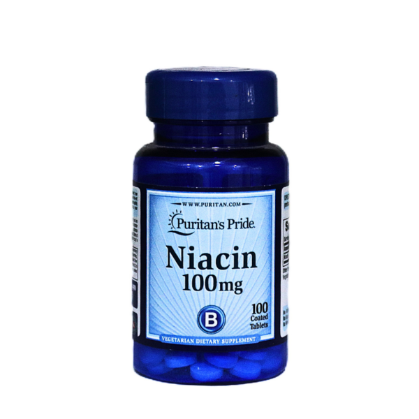 Puritan’s Pride Niacin 100mg 100 Coated Tablets