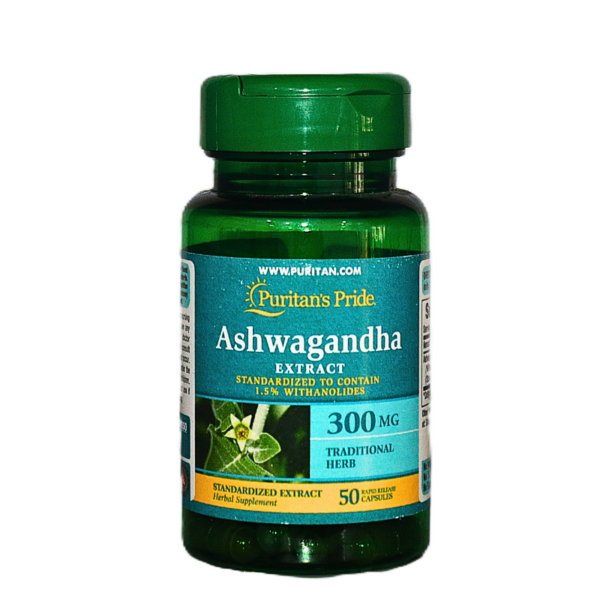 Puritan’s Pride Ashwagandha Extract 300mg 50 Rapid Release Capsules