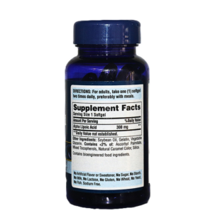 Puritan’s Pride Alpha Lipoic Acid 300mg 60 Rapid Release Soft Gels - Image 2