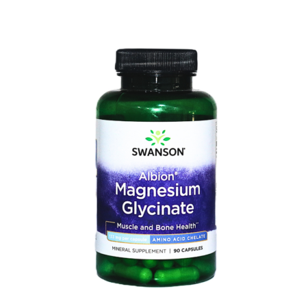 Swanson Albion Magnesium Glycinate Mineral Supplement 90 Capsules