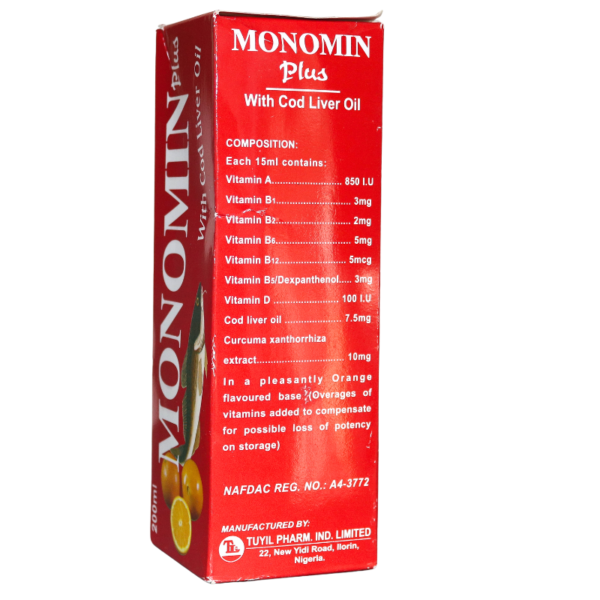 Monomin Plus with Cod Liver Oil 200ml