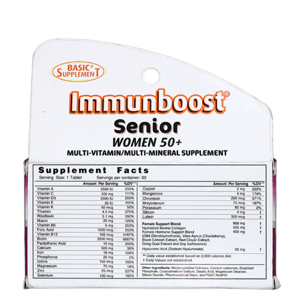 Immunboost® Senior Women 50+ 30 Tablets