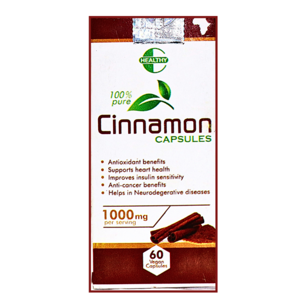 Healthy 100% Pure Cinnamon Capsules 100mg Per Serving