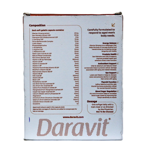 Daravit Man 50+ 30 Softgels