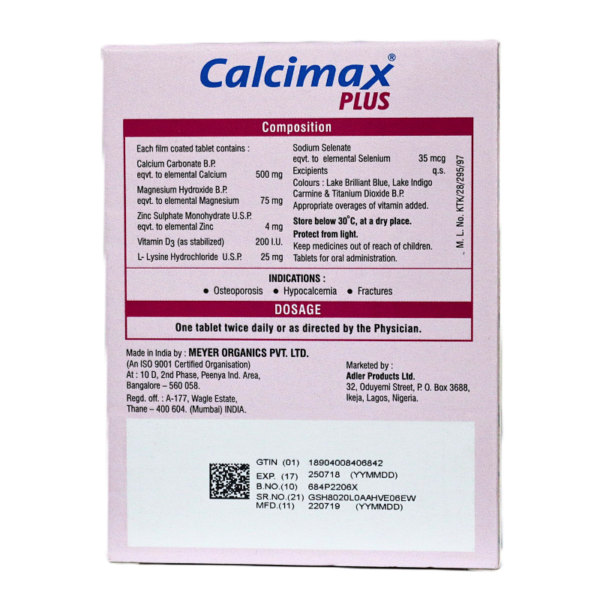 Meyer Vitabiotics Calcimax® Plus Tablets