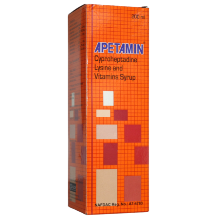 Apetamin Cyproheptadine, Lysine and Vitamins Syrup 200ml